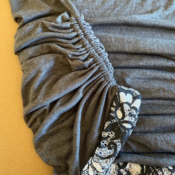 Plus Size Mini Dress Rosegal Top Grey Black/White Lace Blouse Size 3X - Picture 7 of 13